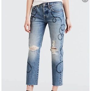 Levi’s 501 Original Cropped Jeans ‘Birthday Bae’